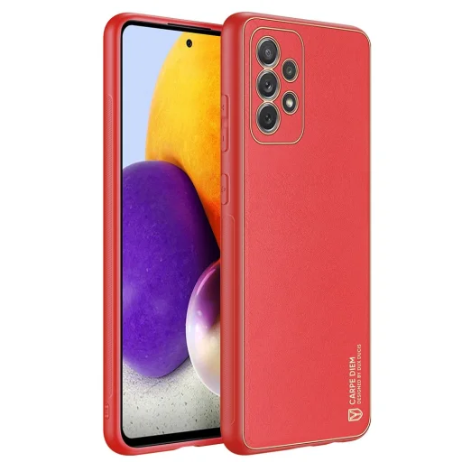 Samsung A72 4G Dux Ducis Yolo Elegáns Tok TPU és PU anyagból készülékhez piros - 1