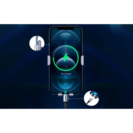 Ugreen LP274 Gravity autós telefontartó, szellőző lamellára fekete - 10