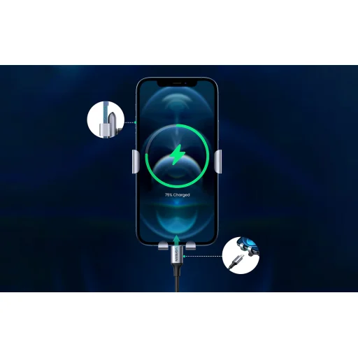 Ugreen LP274 Gravity autós telefontartó, szellőző lamellára fekete - 3