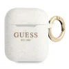 Guess GUA2SGGEH Silicone Glitter AirPods 1/2 tok fehér thumbnail