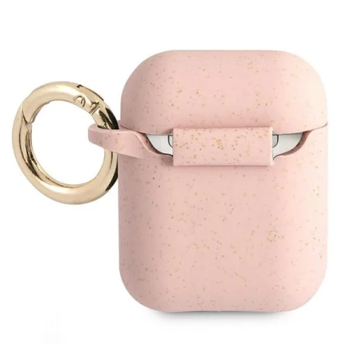 Guess GUA2SGGEP Silicone Glitter AirPods 1/2 tok pink - 2