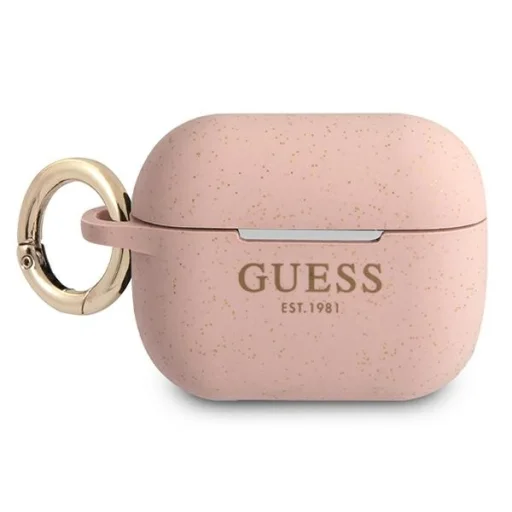 Guess GUAPSGGEP Silicone Glitter AirPods Pro 1/2 tok pink - 1