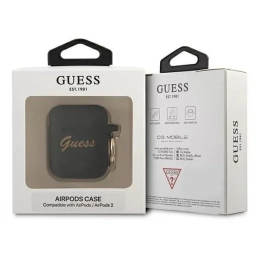 Guess Vintage Script GUA2SSSK AirPods 1/2 tok fekete - 3