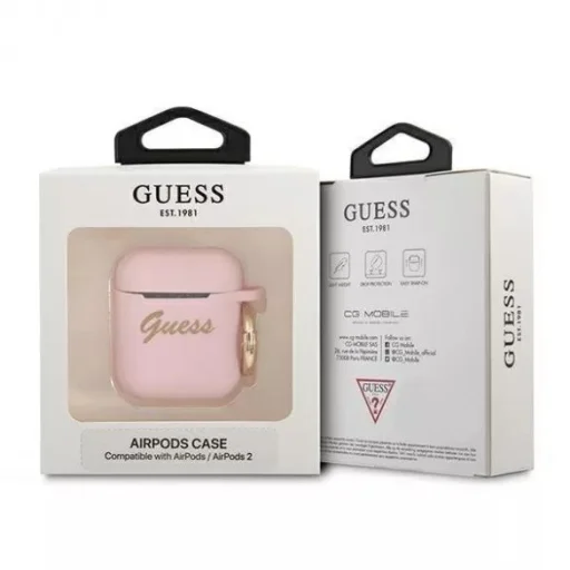 Guess Vintage Script GUA2SSSI AirPods 1/2 tok pink - 2
