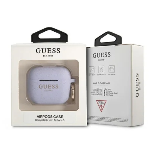 Guess GUA3SGGEU Silicone Glitter AirPods 3 tok lila - 3
