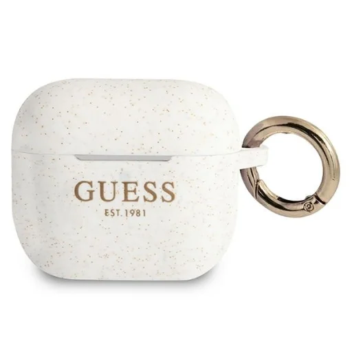 Guess GUA3SGGEH Silicone Glitter AirPods 3 tok fehér - 1