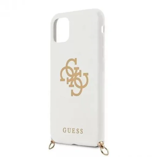 iPhone 12/ 12 Pro Guess 4G GUHCP12MLSC4GWH Gold Chain tok lánccal fehér - 2