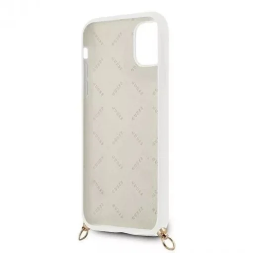 iPhone 12/ 12 Pro Guess 4G GUHCP12MLSC4GWH Gold Chain tok lánccal fehér - 3