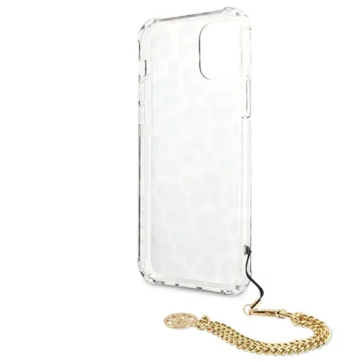iPhone 11 Guess GUHCN61KSLEO Leopard Gold Chain tok lánccal - 7