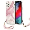 iPhone 12 Pro Max Guess GUHCP12LKSMAPI Marble tok pánttal pink thumbnail