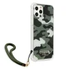 iPhone 12 Pro Max Guess GUHCP12LKSARKA Camo tok pánttal terepmintás khaki