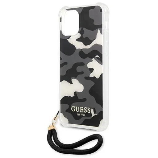 iPhone 12 Pro Max Guess GUHCP12LKSARBK Camo tok pánttal terepmintás fekete - 4