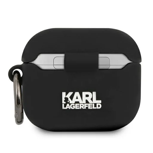 AirPods 3 szilikon tok fekete Karl Lagerfeld Ikonik KLACA3SILKHBK - 2