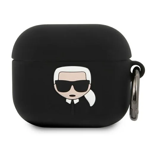 AirPods 3 szilikon tok fekete Karl Lagerfeld Ikonik KLACA3SILKHBK - 1