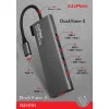 Cliptec USB HUB Adapter, USB Type-C Csatlakozással - 3xUSB 3.1 + USB Type-C + HDMI Aljzattal Szürke thumbnail
