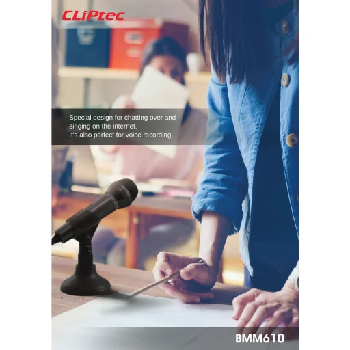 Cliptect Asztali mikrofon fekete - 3