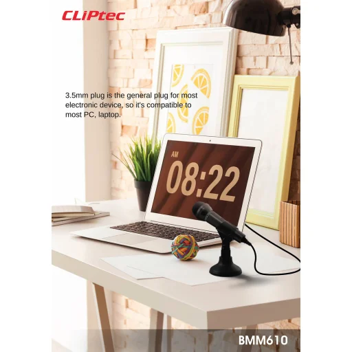 Cliptect Asztali mikrofon fekete - 5