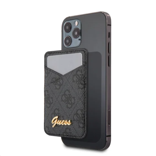 Guess GUWMS4GTLBK 4G Triangle Logo hátlapi MagSafe kártyatartó fekete - 1