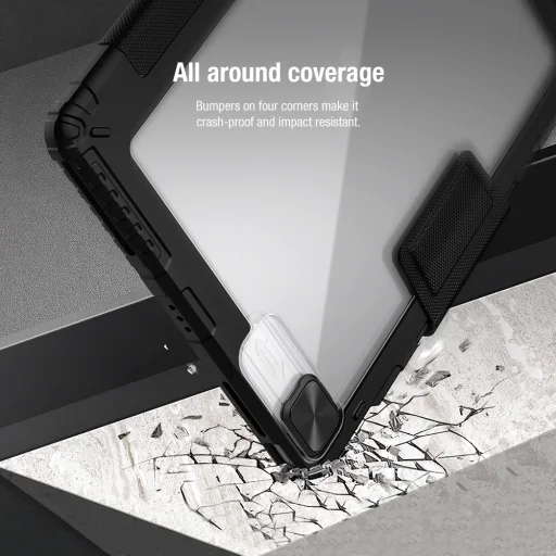 iPad 12.9 2020/2021 Nillkin Bumper PRO Protective Stand tok fekete - 8