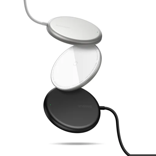 Baseus mini Mágneses Qi vezeték nélküli töltő 15W (MagSafe kompatibilis) fehér (WXJK-F02) - 14