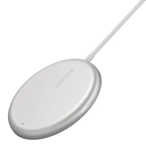 Baseus mini Mágneses Qi vezeték nélküli töltő 15W (MagSafe kompatibilis) fehér (WXJK-F02) - 3
