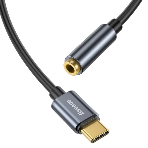 Baseus L54 USB Type-C - 3.5mm jack audio adapter kábel szürke (CATL54-0G) DAC - 4