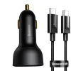 Baseus Supreme 100W Univerzális autós szivargyújtós töltő USB-A és USB Type-C aljzattal QC PD 3.0 5A + Type-C kábel (TZCCZX-01)