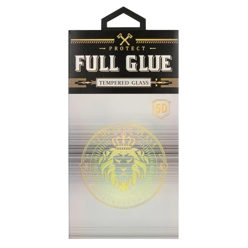 iPhone 16e /  13/13 Pro/14 5D Full Glue kijelzővédő üvegfólia fekete - 1