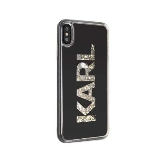 iPhone Xs Max Karl Lagerfeld KLHCI65KAGBK Karl Logo Glitter tok fekete/ arany - 2