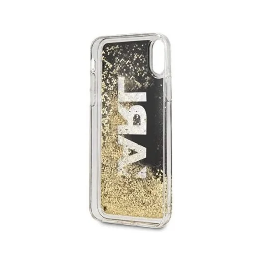 iPhone Xs Max Karl Lagerfeld KLHCI65KAGBK Karl Logo Glitter tok fekete/ arany - 3