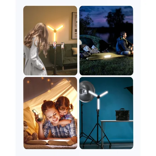 Blitzwolf BW-SL7 Hordozható összecsukható lámpa fekete - 5