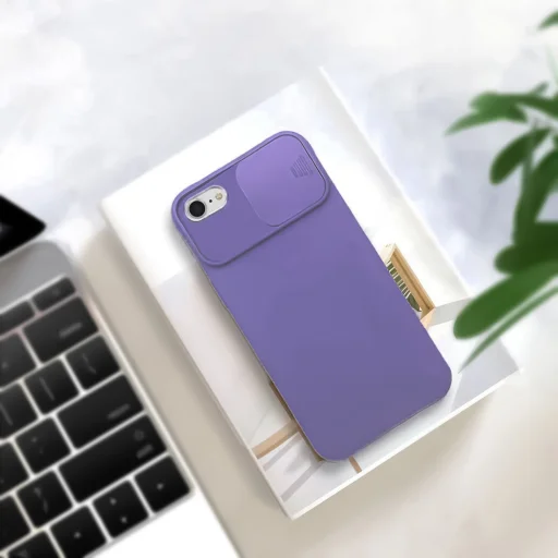 iPhone 7/8/SE2020/SE 2022 Nexeri Szilikon tok kameralencse védővel lila - 6