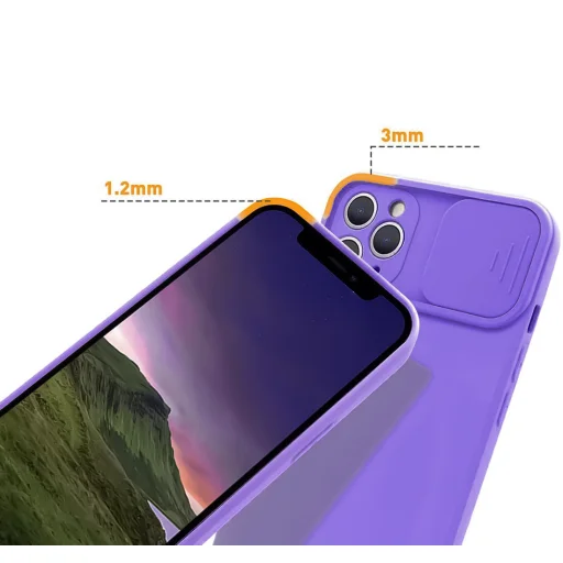 iPhone 7/8/SE2020/SE 2022 Nexeri Szilikon tok kameralencse védővel lila - 4