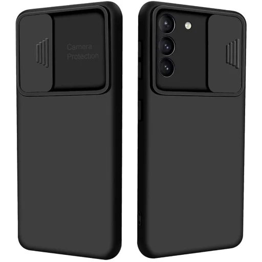 Samsung S21 Nexeri Szilikon tok kameralencse védővel fekete - 1