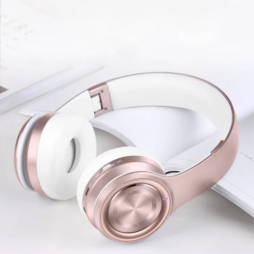 Picun P26 Vezeték nélküli bluetooth 4.1 fejhallgató fehér/ pink - 2