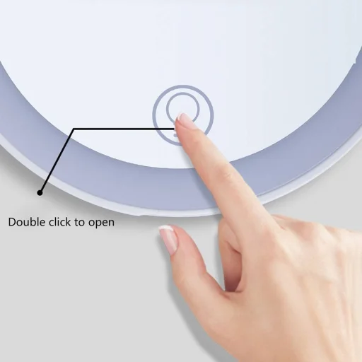 Hordozható sminktükör LED világítással pink - 8