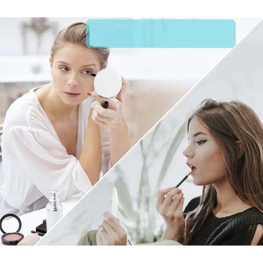 Hordozható sminktükör LED világítással fehér - 6