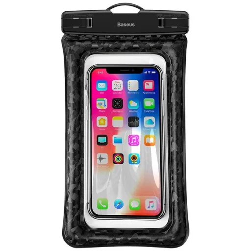 Baseus Air Cushion Univerzális Vízálló tok, tartó 6.0 fekete - 2