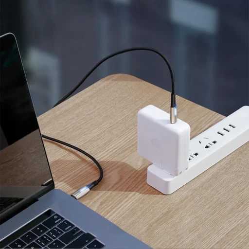 Baseus Csepp alakú Type-C PD2.0 60W töltő kábel világítással 1m fekete - 7