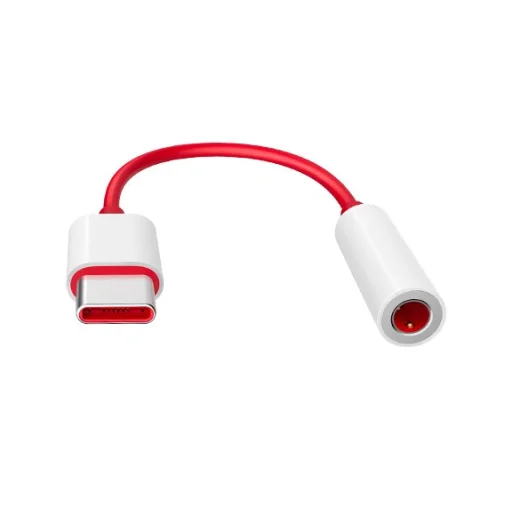 OnePlus USB Type-C - 3.5mm mini audio jack adapter piros - 1