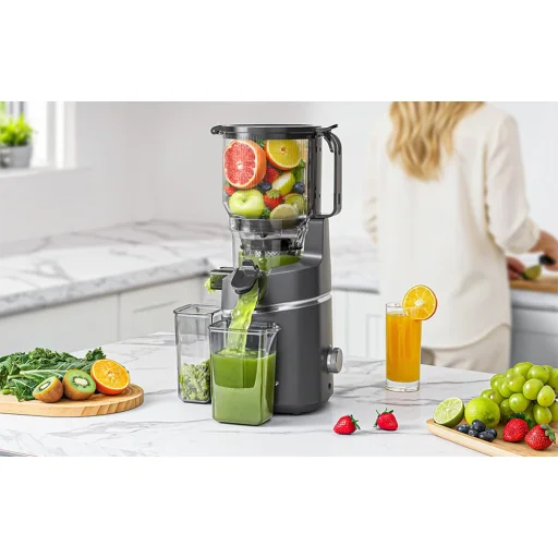 AMZCHEF CE-SJ-036C-GA lassú gyümölcsprés, 250 W - 2