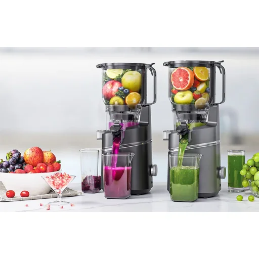 AMZCHEF CE-SJ-036C-GA lassú gyümölcsprés, 250 W - 5