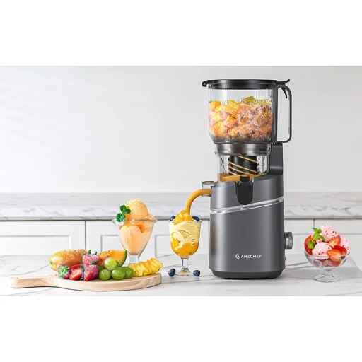 AMZCHEF CE-SJ-036C-GA lassú gyümölcsprés, 250 W - 6