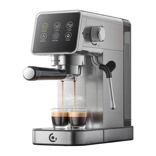 AMZCHEF CE-AZ-EM1507-SV félautomata eszpresszógép, 20 bar - 1