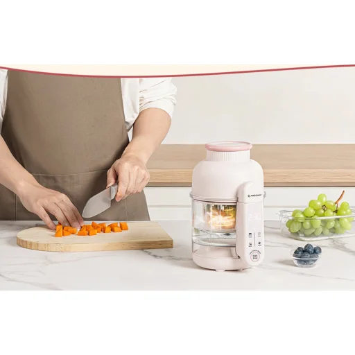 AMZCHEF CE-F5-CW bébiétel-készítő gőzölő és turmixoló funkcióval - 5