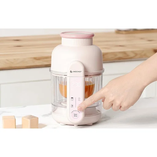 AMZCHEF CE-F5-CW bébiétel-készítő gőzölő és turmixoló funkcióval - 7