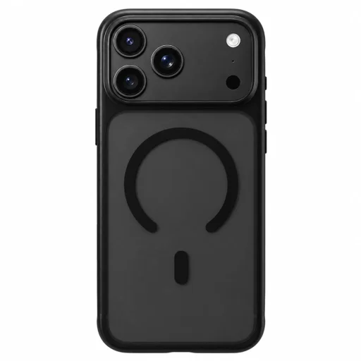  iPhone 18 Pro Max / iPhone 17 Pro Max Blueo bőrbarát, matt MagSafe tok – fekete - 1