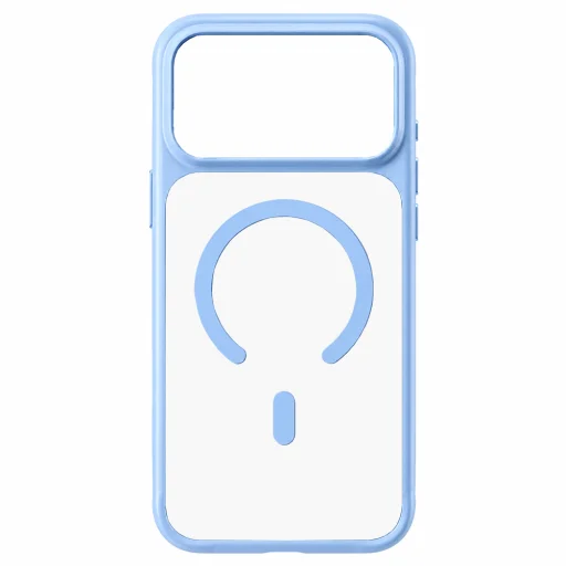  iPhone 18 Pro / iPhone 17 Pro kék Blueo bőrbarát, matt, ütéscsillapító MagSafe-tok - 2
