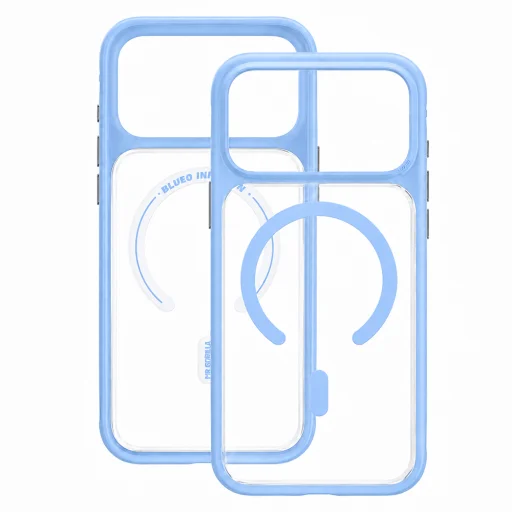  iPhone 18 Pro / iPhone 17 Pro kék Blueo bőrbarát, matt, ütéscsillapító MagSafe-tok - 3