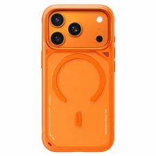  iPhone 18 Pro Max / iPhone 17 Pro Max Blueo matt, hőelvezető MagSafe tok kihajtható támasszal – narancssárga